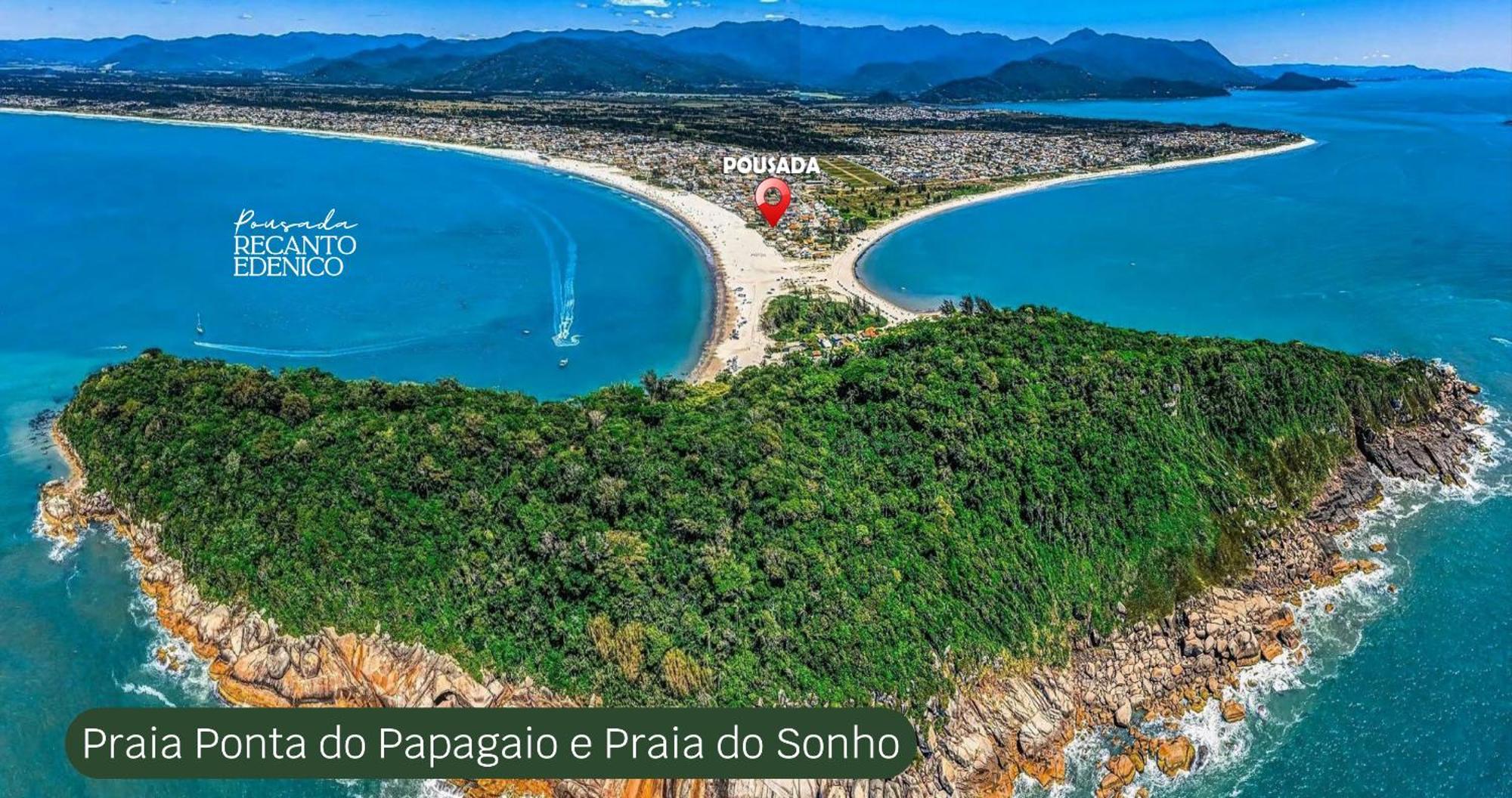 Pousada Recanto Edenico - A Beira Mar Da Praia Ponta Do Papagaio, Palhoca Sc Kültér fotó